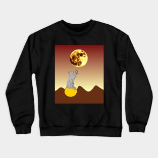 cat playing with the mouse Crewneck Sweatshirt